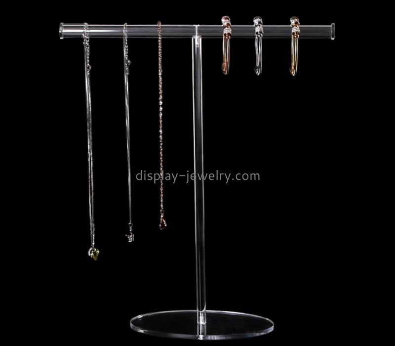 Custom plexiglass T bar display stand for jewellery shop ODJ-184