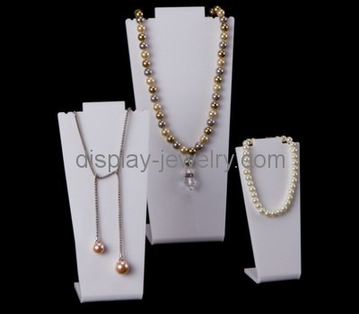 Custom white acrylic necklace display rack NDJ-792