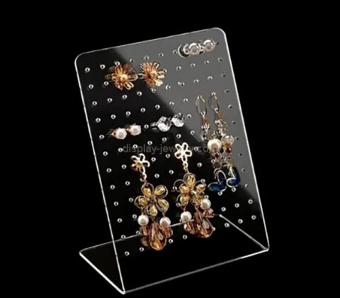 Wholesale custom acrylic L shape ear studs display stand