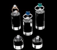 Wholesale custom plexiglass solid cylinder rings display block