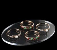 Wholesale custom plexiglass oval ring display block