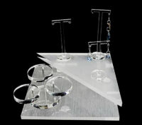 Wholesale custom brushed acrylic block for jewellery display
