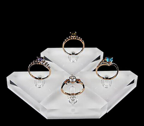Wholesale custom perspex unique ring display block
