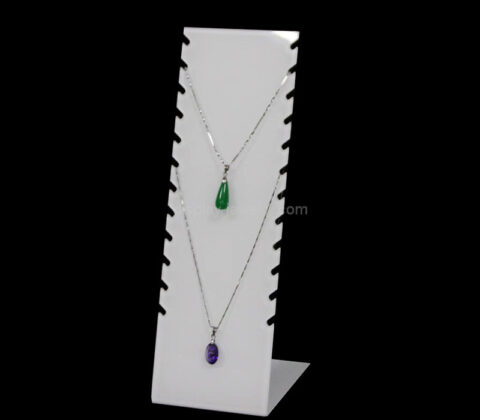 Custom acrylic L shape necklaces display prop