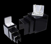 Custom acrylic retail jewellery display risers