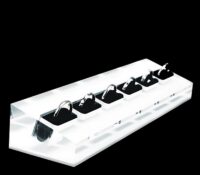 Custom acrylic countertop rings display block