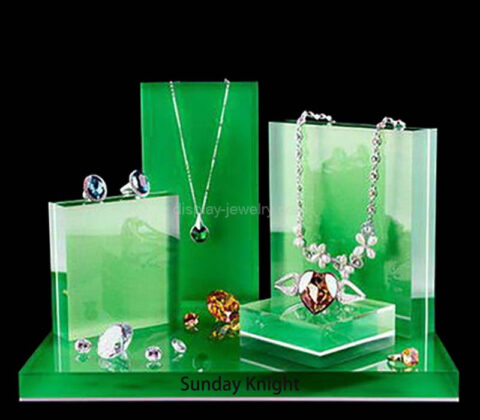 Custom acrylic retail shop jewelry display blocks