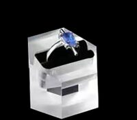 Custom plexiglass jewellery ring display block