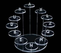 Custom acrylic exhibitions jewellery display plates risers