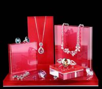 Custom acrylic retail fine jewellery display blocks