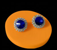 Custom acrylic round jewelry ear studs display block base