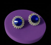Custom acrylic round jewelry ear studs display base