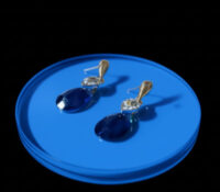 Custom acrylic retail jewellery earrings round display base