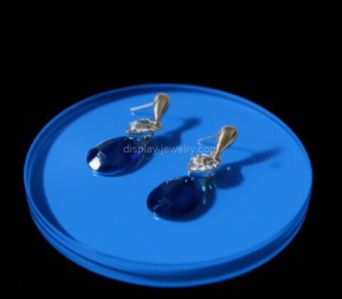 Custom acrylic retail jewellery earrings round display base