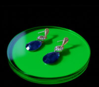 Custom acrylic retail earrings round display base