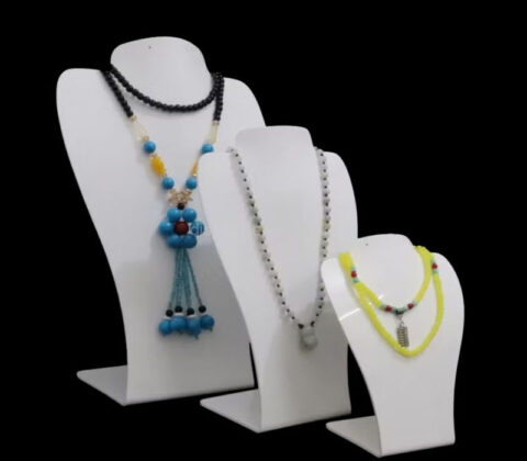 Custom acrylic neckforms necklaces display props