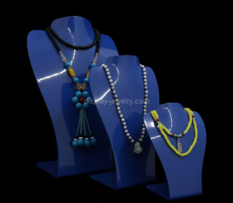 Custom acrylic retail stores neckforms necklaces display props