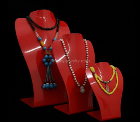 Custom acrylic retail shops neckforms necklaces display stands