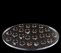 Custom plexiglass jewelry ring display tray