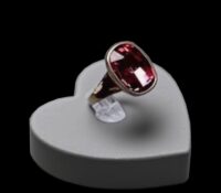 Custom plexiglass heart shaped ring display block