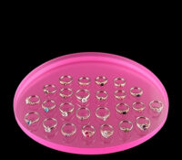 Custom superior quality plexiglass rings display tray