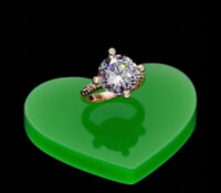 Custom superior quality acrylic ceremonies ring display block