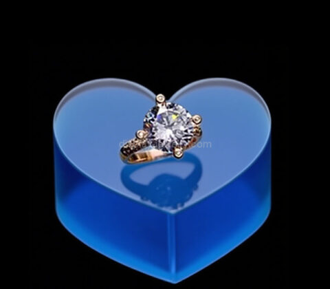 Custom acrylic wedding ring display block