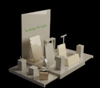 Custom acrylic jewelry set display stand