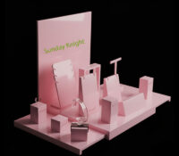 Custom acrylic stores jewelry set display prop