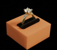 Custom acrylic exhibitions jewelry ring display block