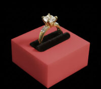 Custom acrylic jewellery ring display block
