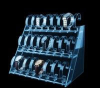 Custom acrylic 3 layers watches display racks
