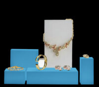 Custom acrylic jewellery set display blocks