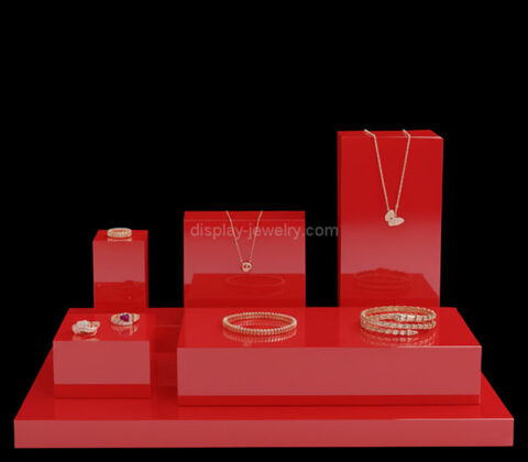 Custom acrylic exhibitions jewellery set display blocks