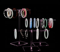 Custom acrylic T-bar jade bracelets display holders BDJ-452 Custom acrylic T-bar jade bracelets display holders