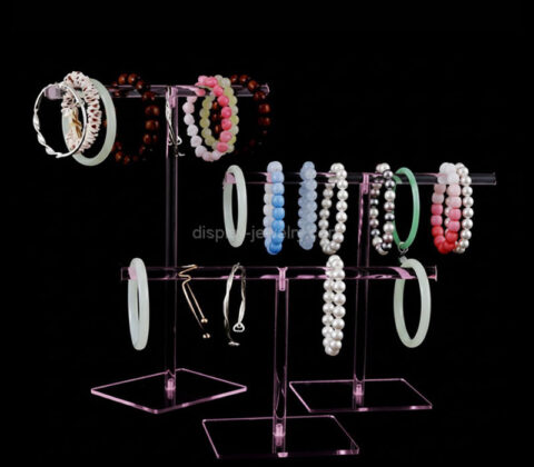 Custom acrylic T-bar jade bracelets display holders