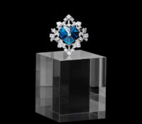 Custom acrylic square jewelry ring display block RDJ-458 Custom acrylic square jewelry ring display block