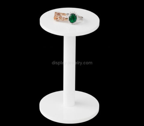 Custom acrylic round pedestal ring display stand