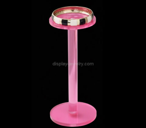 Custom acrylic round pedestal ring display riser stand