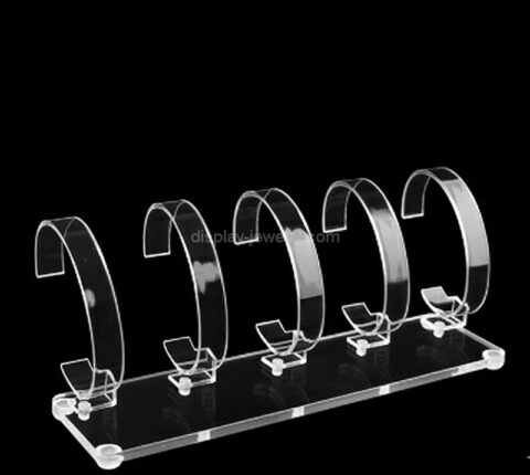 Custom acrylic watch display holder with C rack