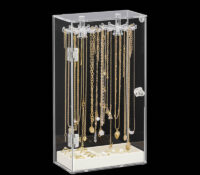 Custom acrylic rotatable necklaces display case NDJ-993 Custom acrylic rotatable necklaces display case
