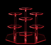 Custom acrylic 7 tiers jewellery display plates ODJ-293 Custom acrylic 7 tiers jewellery display plates