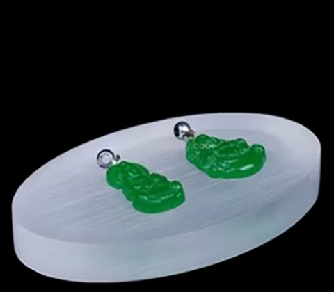 Custom acrylic oval jewelry display block