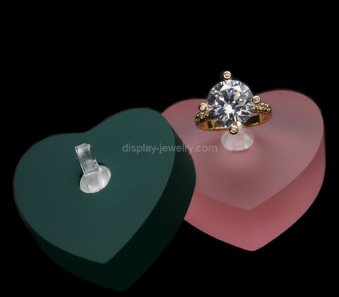 Custom acrylic rings heart shape display blocks