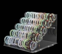 Custom acrylic bracelets holder with 5 tiers BDJ-461 Custom acrylic bracelets holder with 5 tiers
