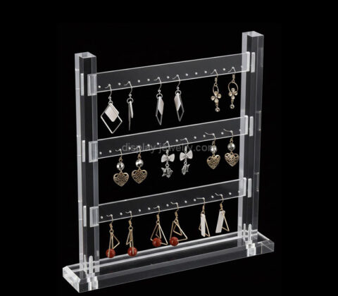 Custom acrylic 3 tiers eardrop display stands