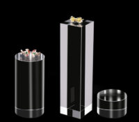 Custom acrylic rings display pedestal block RDJ-471 Custom acrylic rings display pedestal block