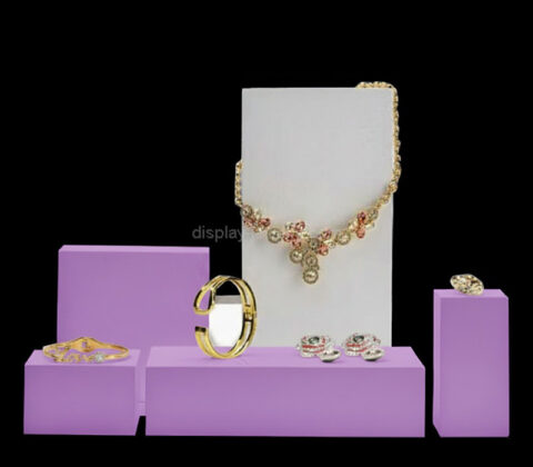 Custom pastel acrylic jewelry display block set