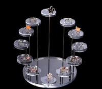 Custom acrylic multi-tier jewelry display stand ODJ-304 Custom acrylic multi-tier jewelry display stand