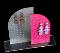 Custom acrylic half arch earring display stand EDJ-737 Custom acrylic half arch earring display stand